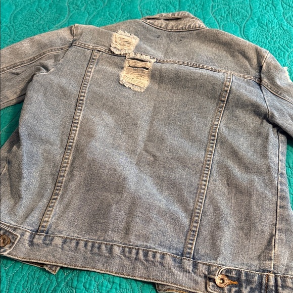 SHEIN Distressed Denim Jacket - Picture 4 of 4